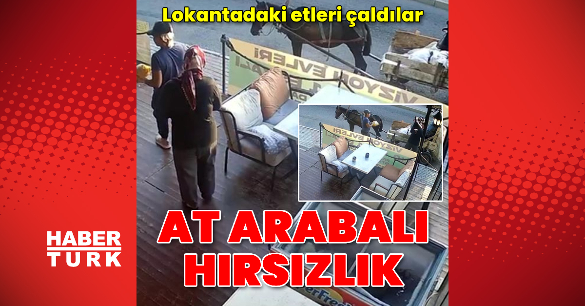 At arabasıyla gelip lokantadaki etleri çaldılar