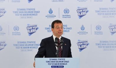 Ekrem İmamoğlu, İstanbul İtfaiyesi’ni dışa bağımlı olmaktan kurtaracak ‘Temiz Hava Solunum Cihazı Test ve Bakım Merkezi’ açılışında konuştu