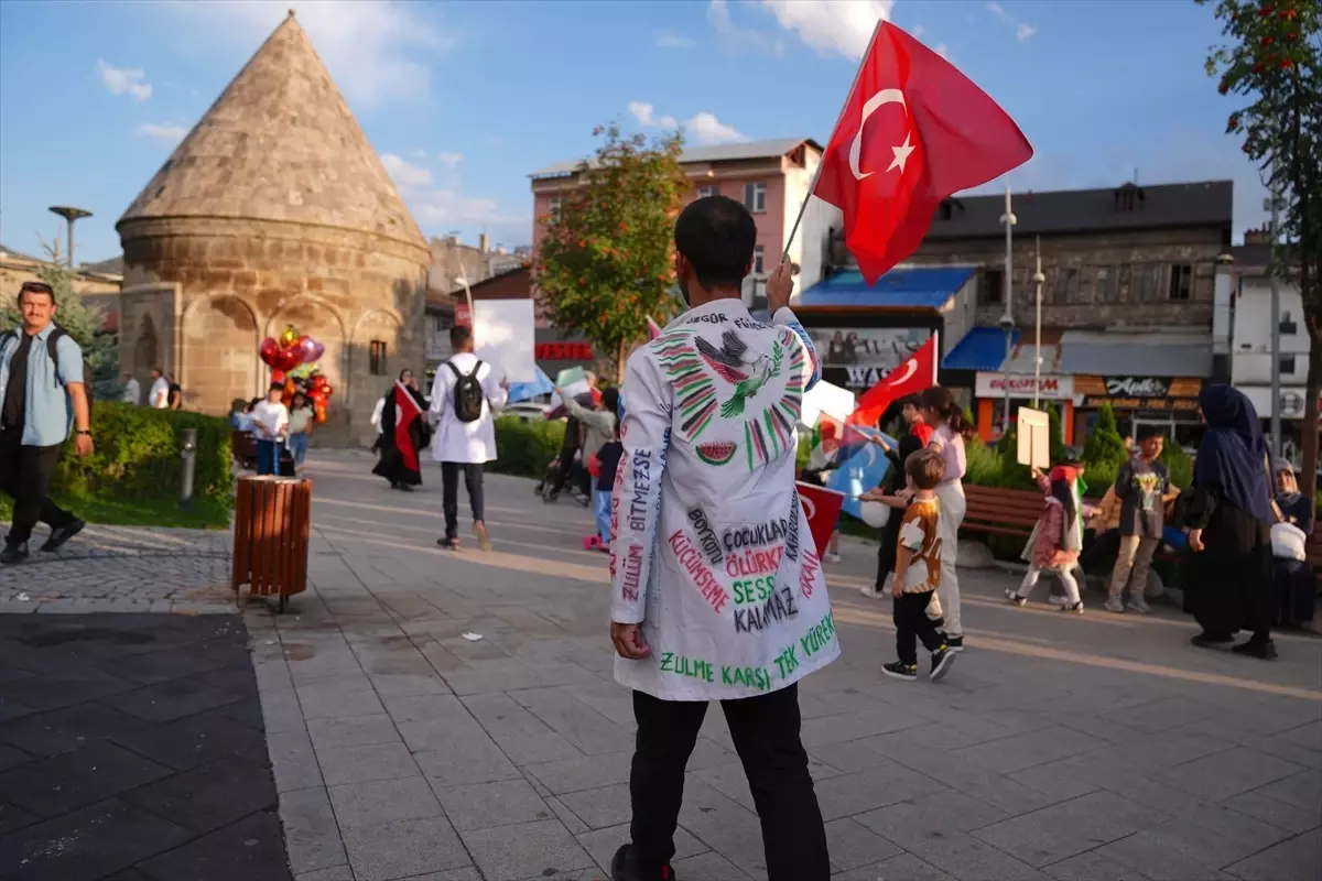 Erzurum’da Gazze İçin Sessiz Yürüyüş