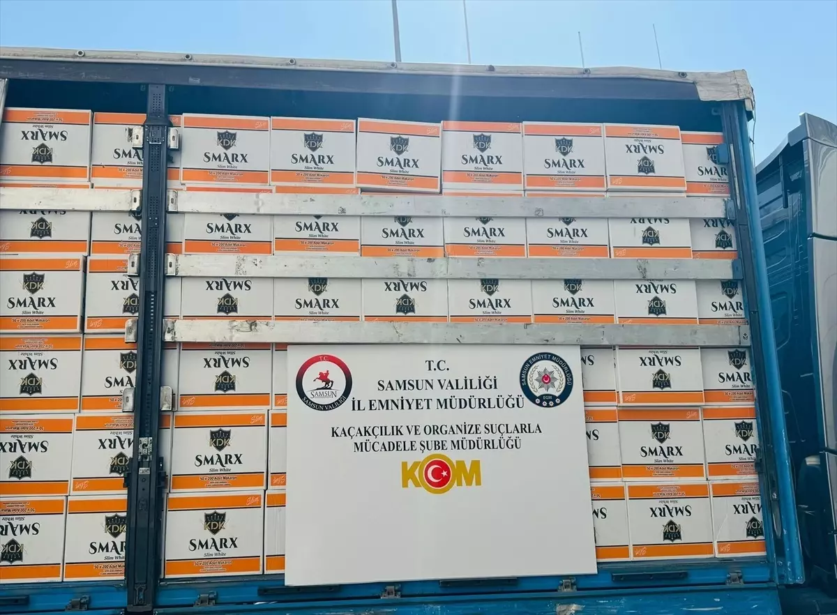 Samsun’da Kaçakçılık Operasyonu: 5.7 Milyon Makaron Ele Geçirildi